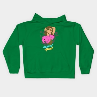 support squad breast cancer Kids Hoodie